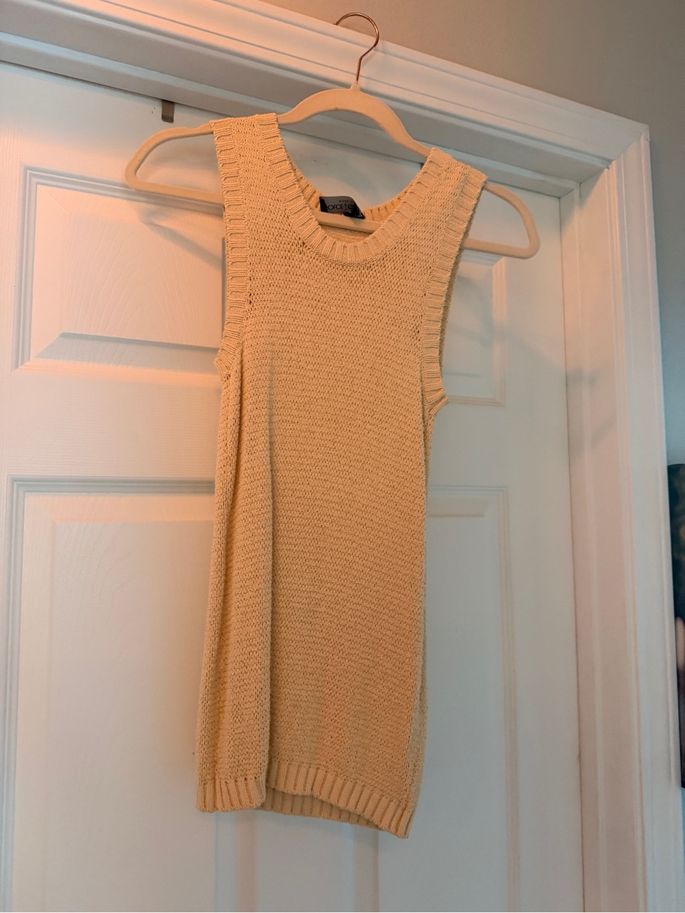 Dolce & Gabbana Cream Sleeveless Knit Tank